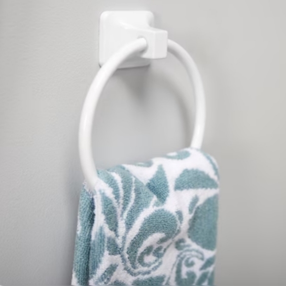 2 Project Source Seton White Wall Mount Single Towel RingNew in BoxModel #5988 - Picture 2 of 6